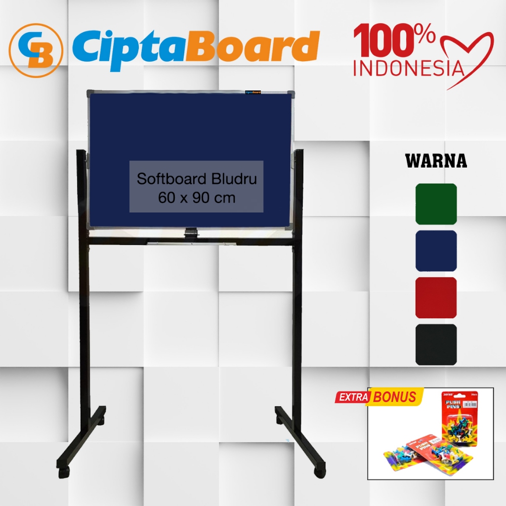 

Softboard / Cork Pin Board / Papan Mading Stand Cipta / Blurdru 60 x 90 cm