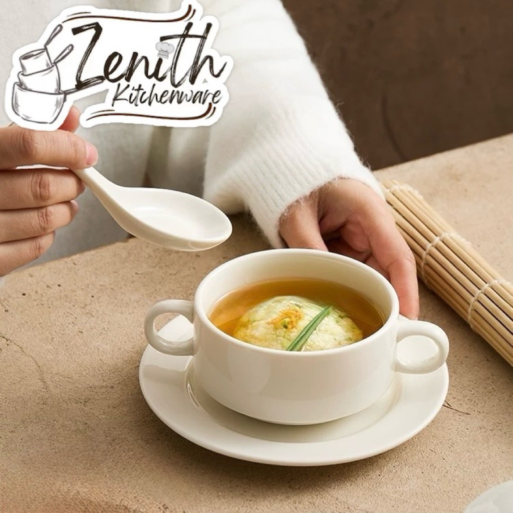 MANGKOK ZUPPA SOUP/ CONSUME CUP KERAMIK PORSELEN/ MANGKUK CREAM SOUP/ CAFE SOUP BOWL/ CONSUME CUP KO