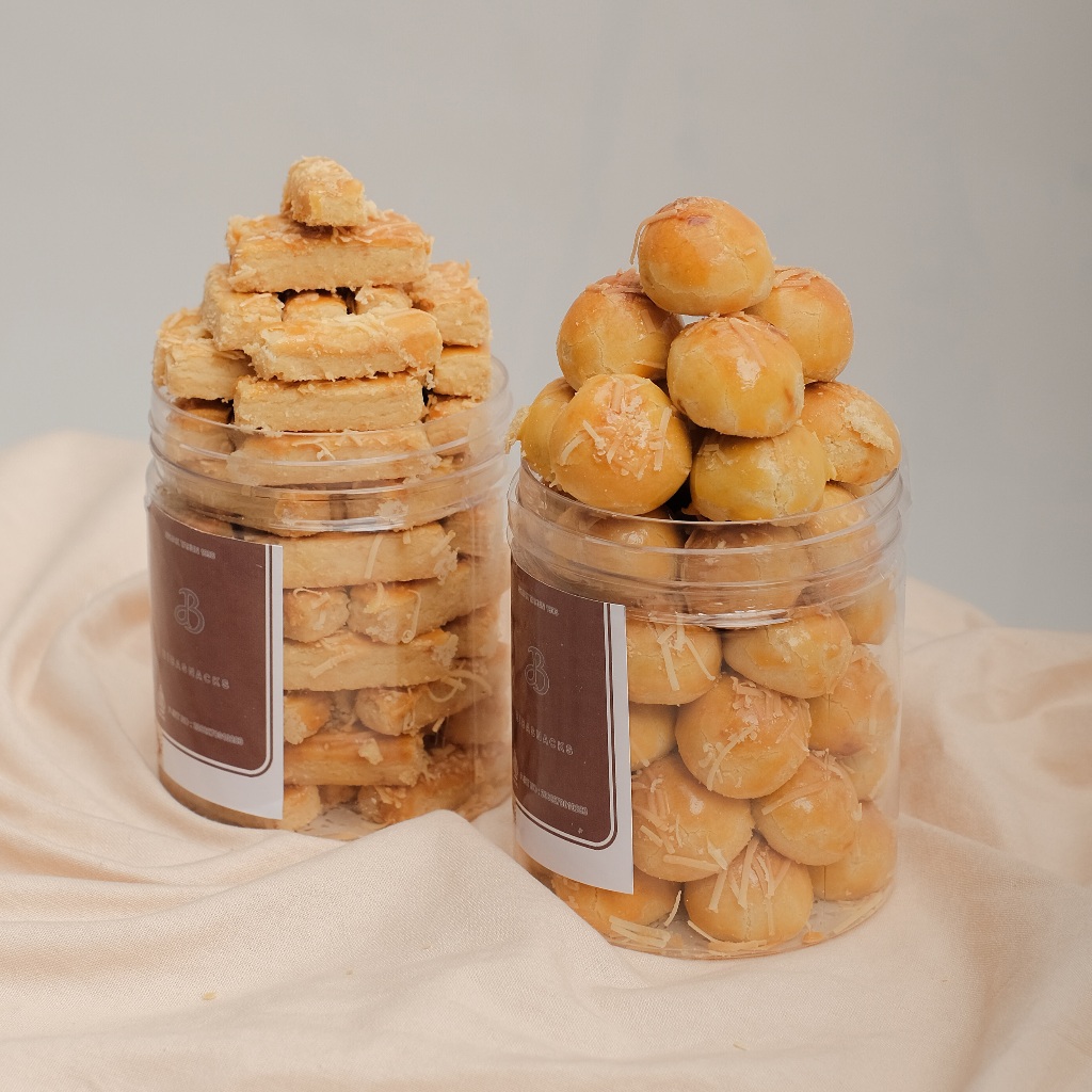 

Paket Bundling Kue Nastar dan Kastengel Keju | Biba snacks hampers kue lebaran halal