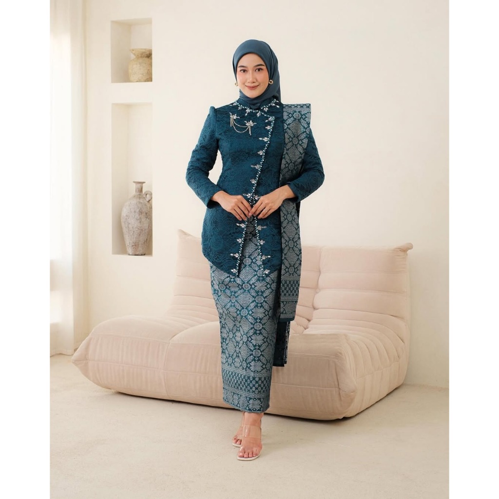 Big Sale Set Kebaya Janggan Modern Kartini Wisuda Lamaran Tunangan Kondangan Bridesmaid Brokat Payet