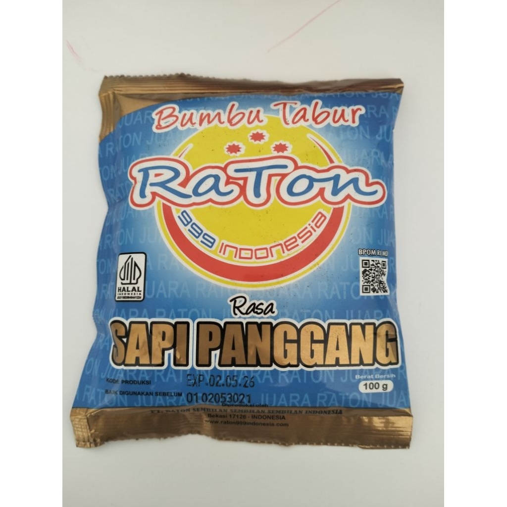 

Raton Bumbu Tabur SAPI PANGGANG 100gr