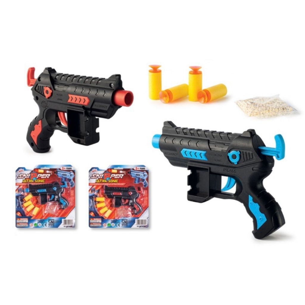 pistol mainan anak / mainan pistol dan peluru / pistol mainan ultra sonic
