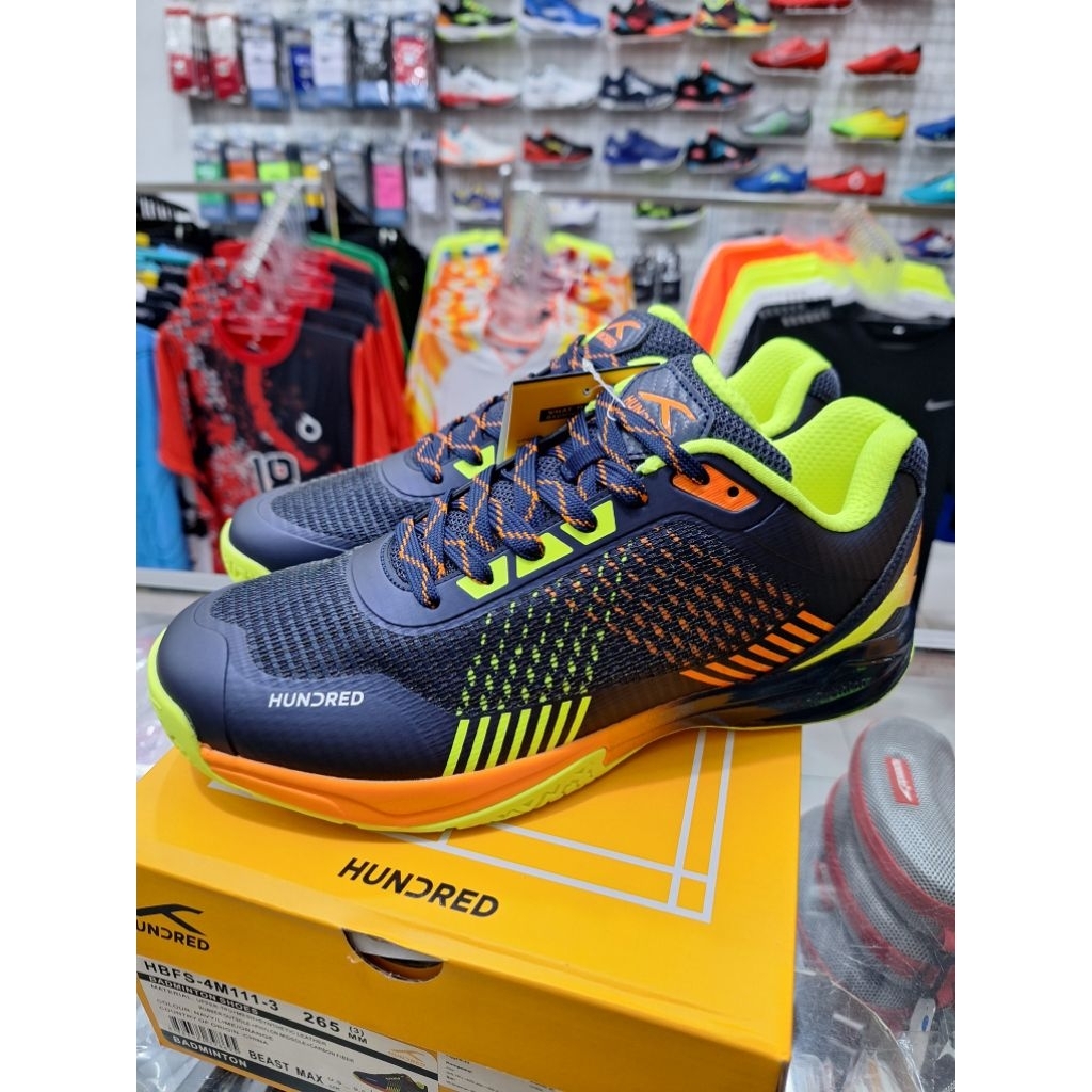SEPATU BADMINTON HUNDRED BEAST MAX / SEPATU BULU TANGKIS HUNDRED BEAST MAX / SEPATU HUNDRED