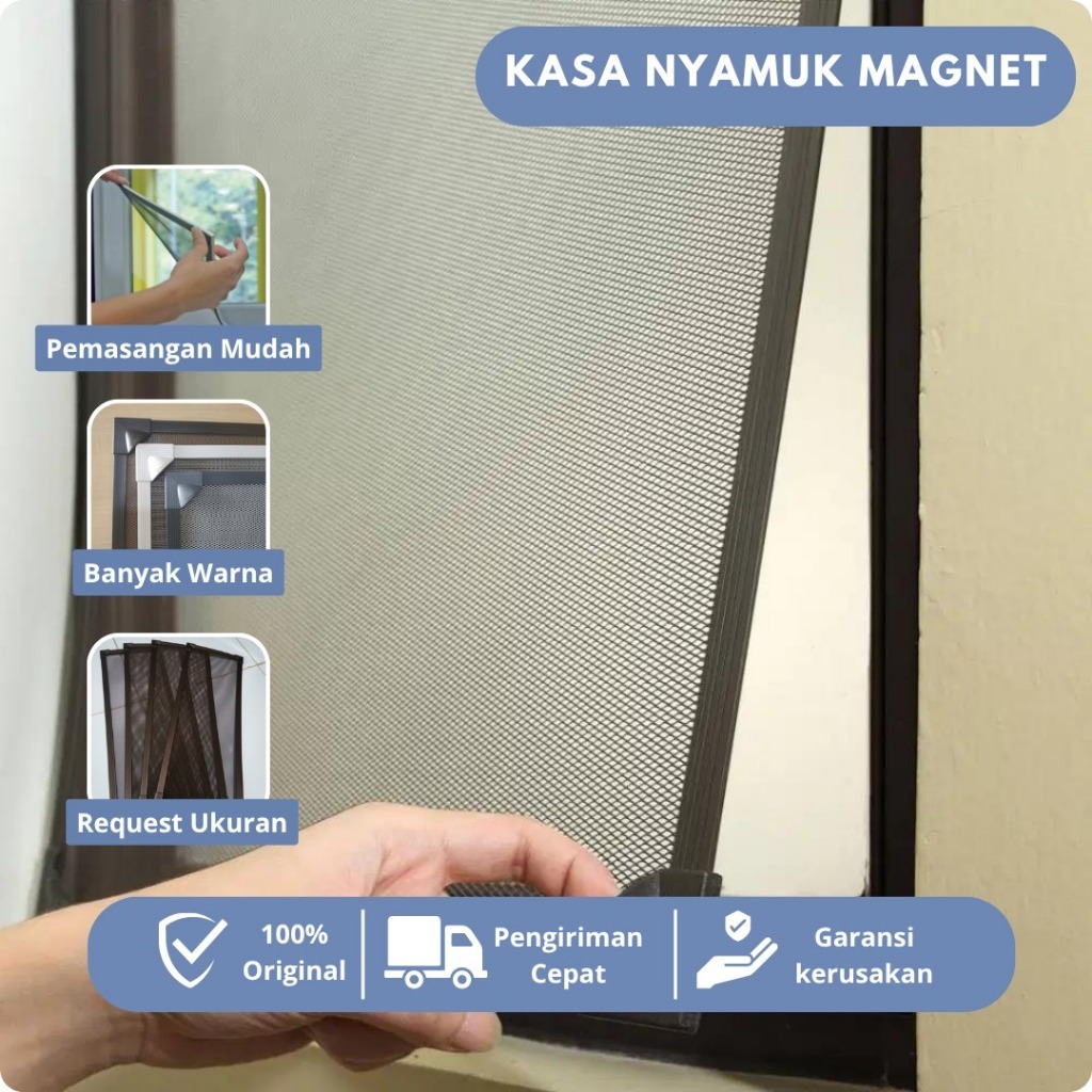 Kasa Nyamuk Magnet / Kawat Jendela / Magnetic Insect Scren / Kawat Nyamuk Magnet Jendela