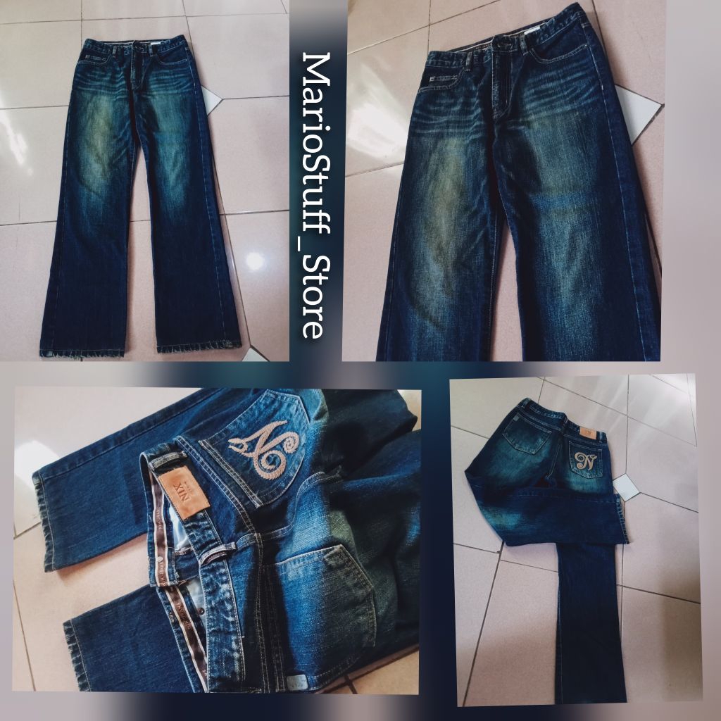 Denim Skena Bahan Tebal Kaku