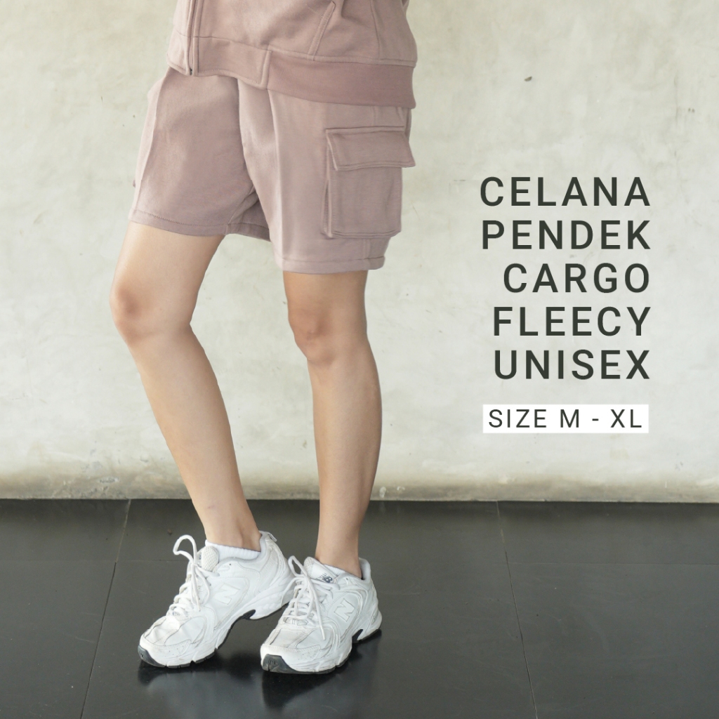 Arvada – Celana Pendek Cargo Unisex Pria Wanita Short Cargo Pants Fleece