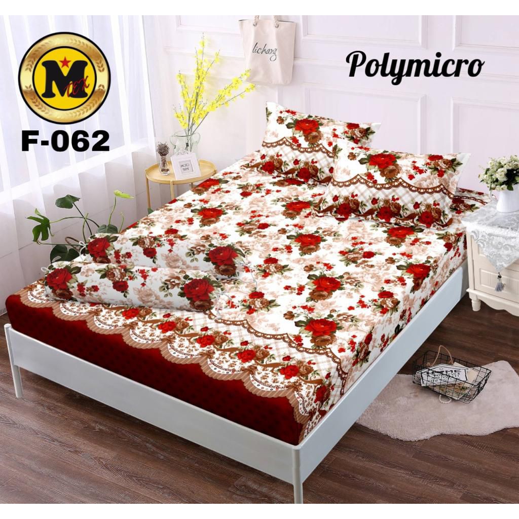 Sprei aesthetic motif bunga ukuran jumbo 180x200 dan 120x200 bonus Sarung bantal dan guling Sprei an