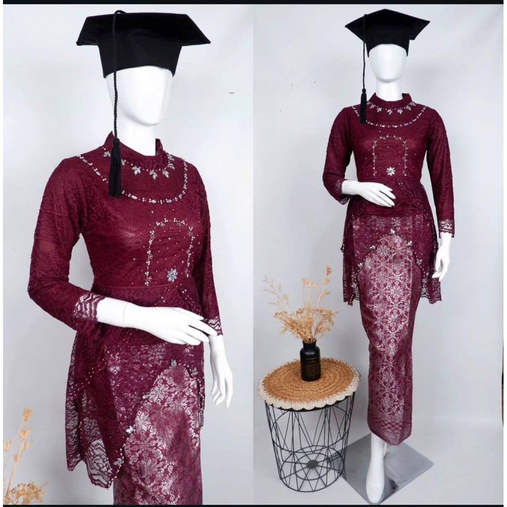 Bonsay Kebaya - [KEBAYA WISUDA] Kebaya Wisuda Borkat WanitaTerbaru | Set Baju Wisuda Wanita