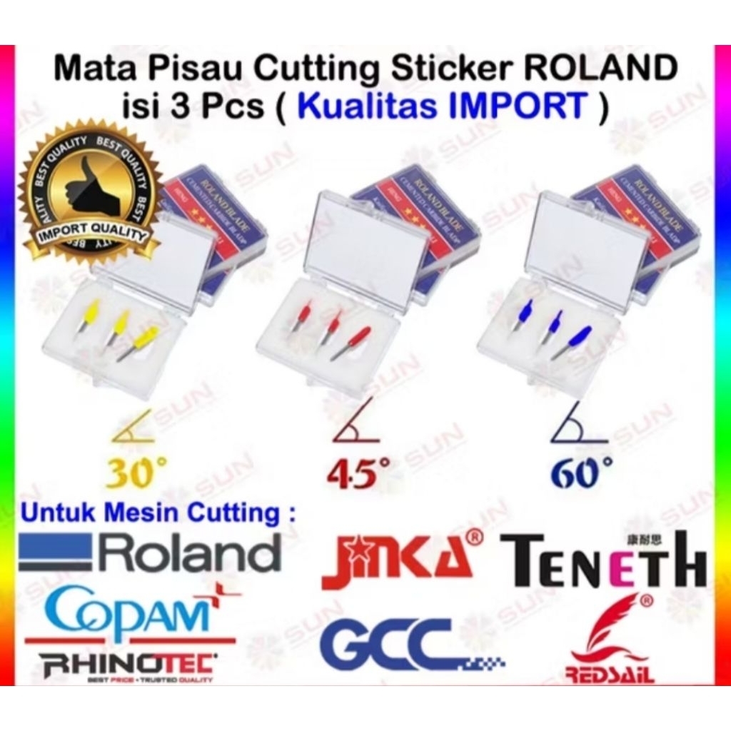 

JARUM CUTTING ROLAND 45 DERAJAT JINKA ISI 3 PCS