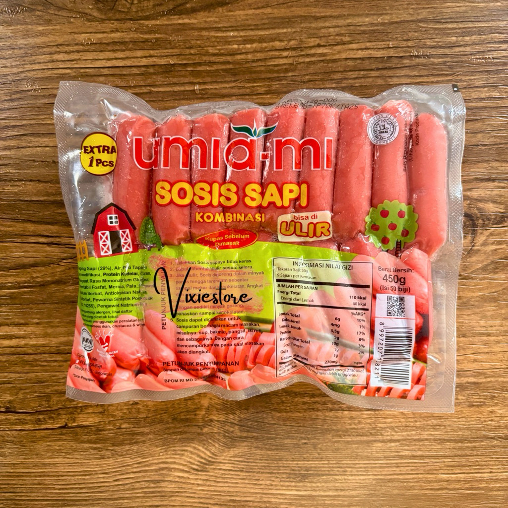 

Umiami Sosis Sapi Cocktail Ulir Isi 50 +1 450gr
