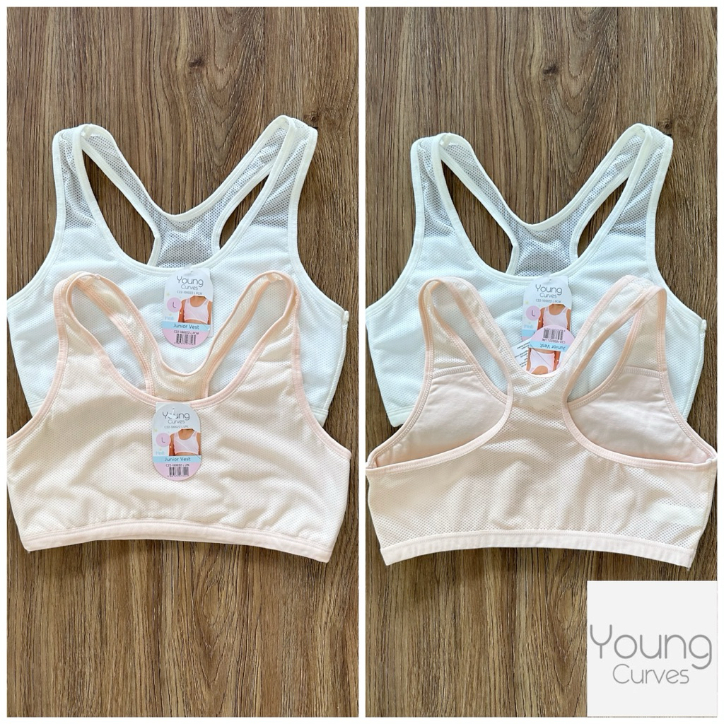 Young curves miniset branded racer back C22-100022 junior vest