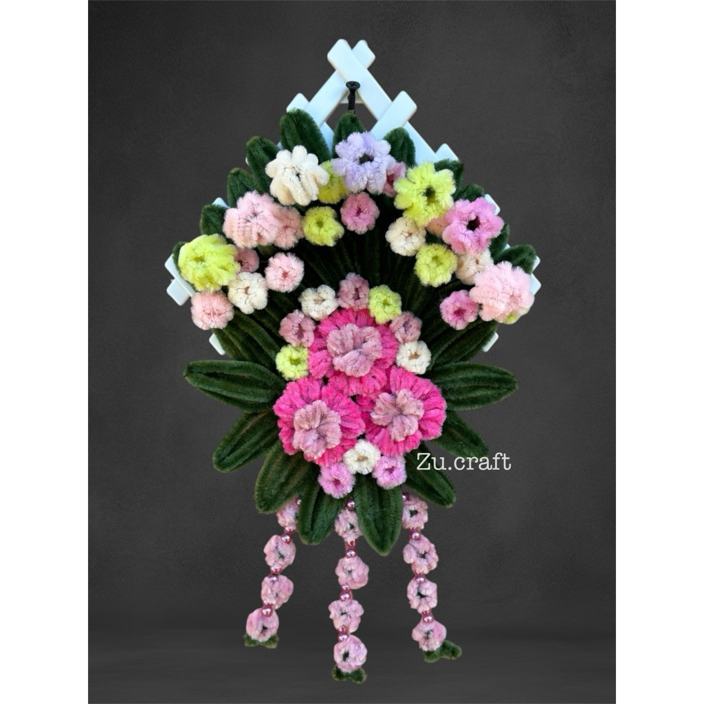 Bunga Kawat Bulu Hiasan Gantung Dinding