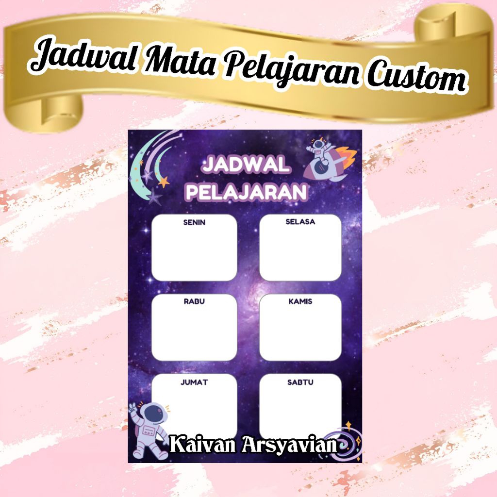 

STICKER JADWAL PELAJARAN CUSTOM NAMA MOTIF ASTRONOT