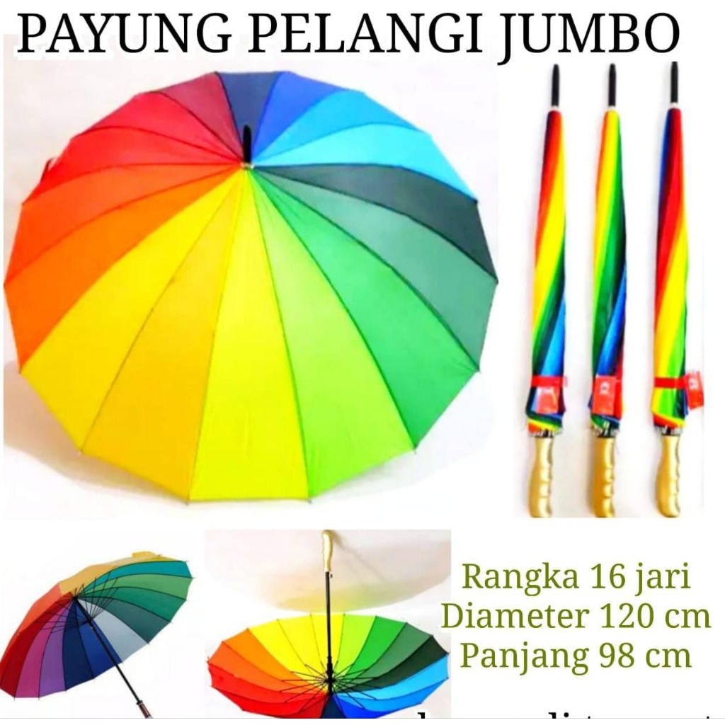 payung pelangi besar