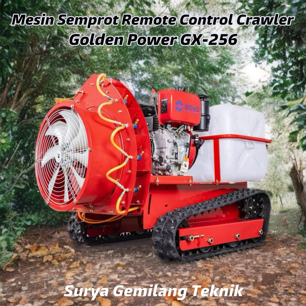 Mesin Semprot Pertanian Farmland Orchard Remot Control Gasoline Sprayer Agriculture Fogging Crawler 