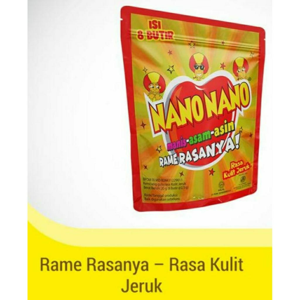 

permen nano nano rsa kulit jeruk isi 8 butir/2,5gr