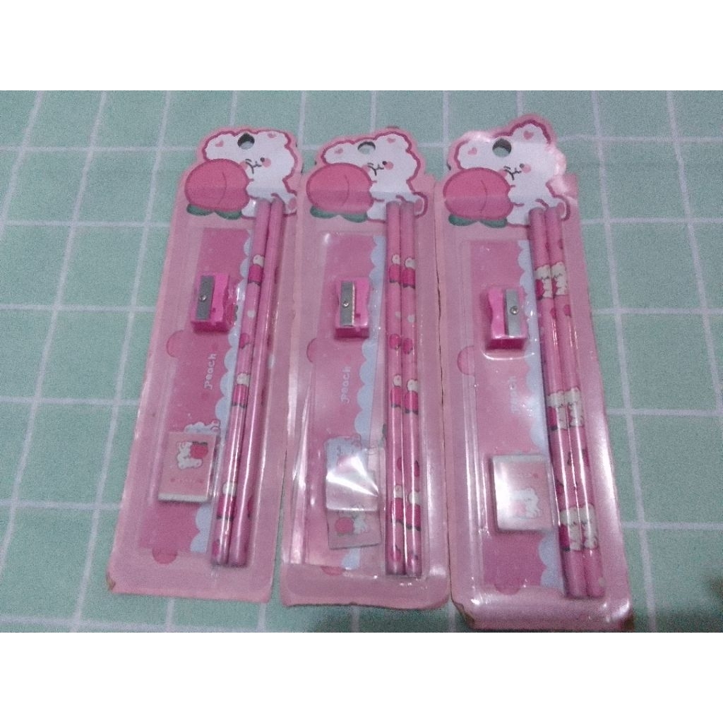 

Alat tulis sekolah/kantor/dll, pelindung jari, pensil tipx, penggaris,atk set