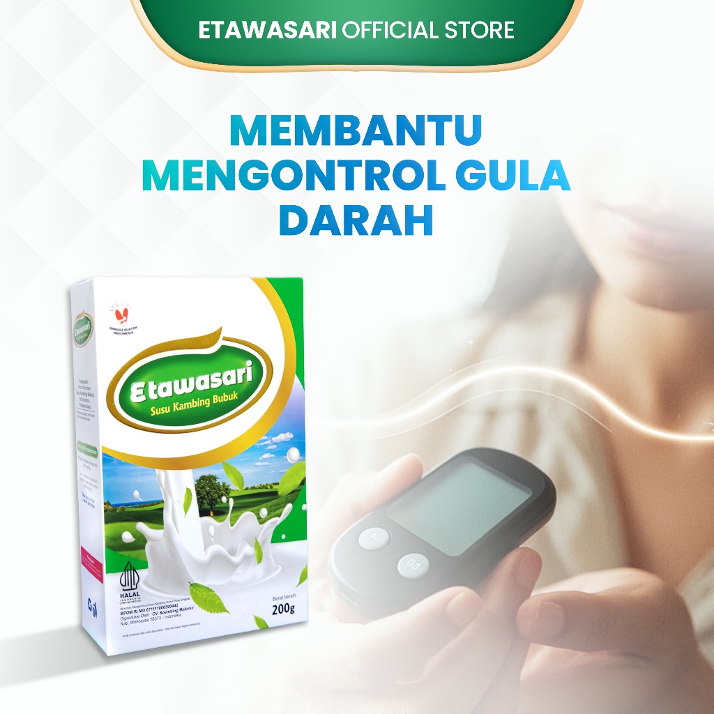 

Etawasari Susu Etawa Mendukung Kestabilan Gula Darah Penderita Prediabetes Dan Diabetes 200 Gram