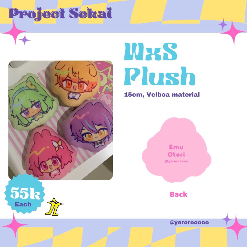 WxS Plush Project Sekai - By @yerorooooo