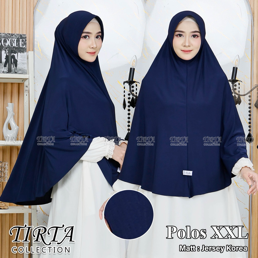 Tirta-Daily hijab instan jilbab bergo polos xxl syar'i by tirta collection