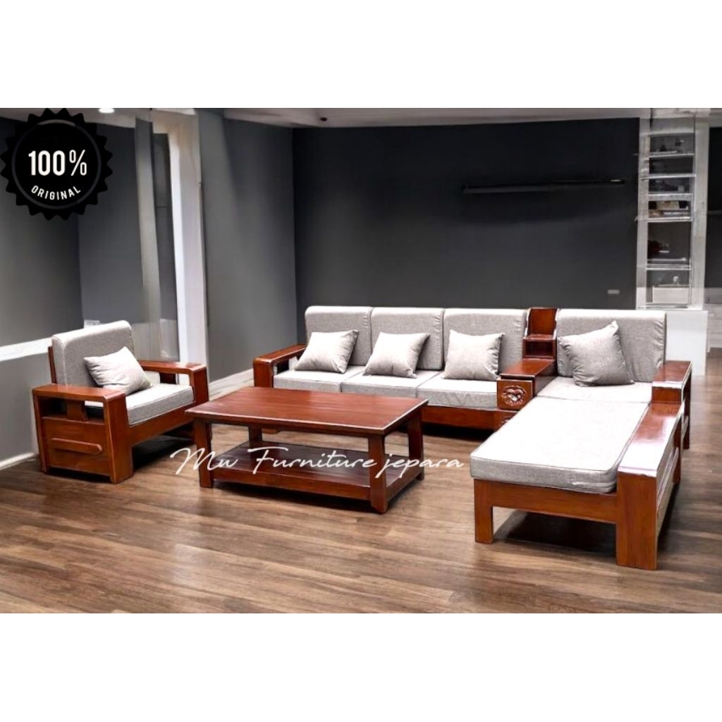 Kursi Sofa Tamu Minimalis Modern Jati Luxury & Meja Tamu/Kursi Sofa Ruang Tamu Minimalis Modern