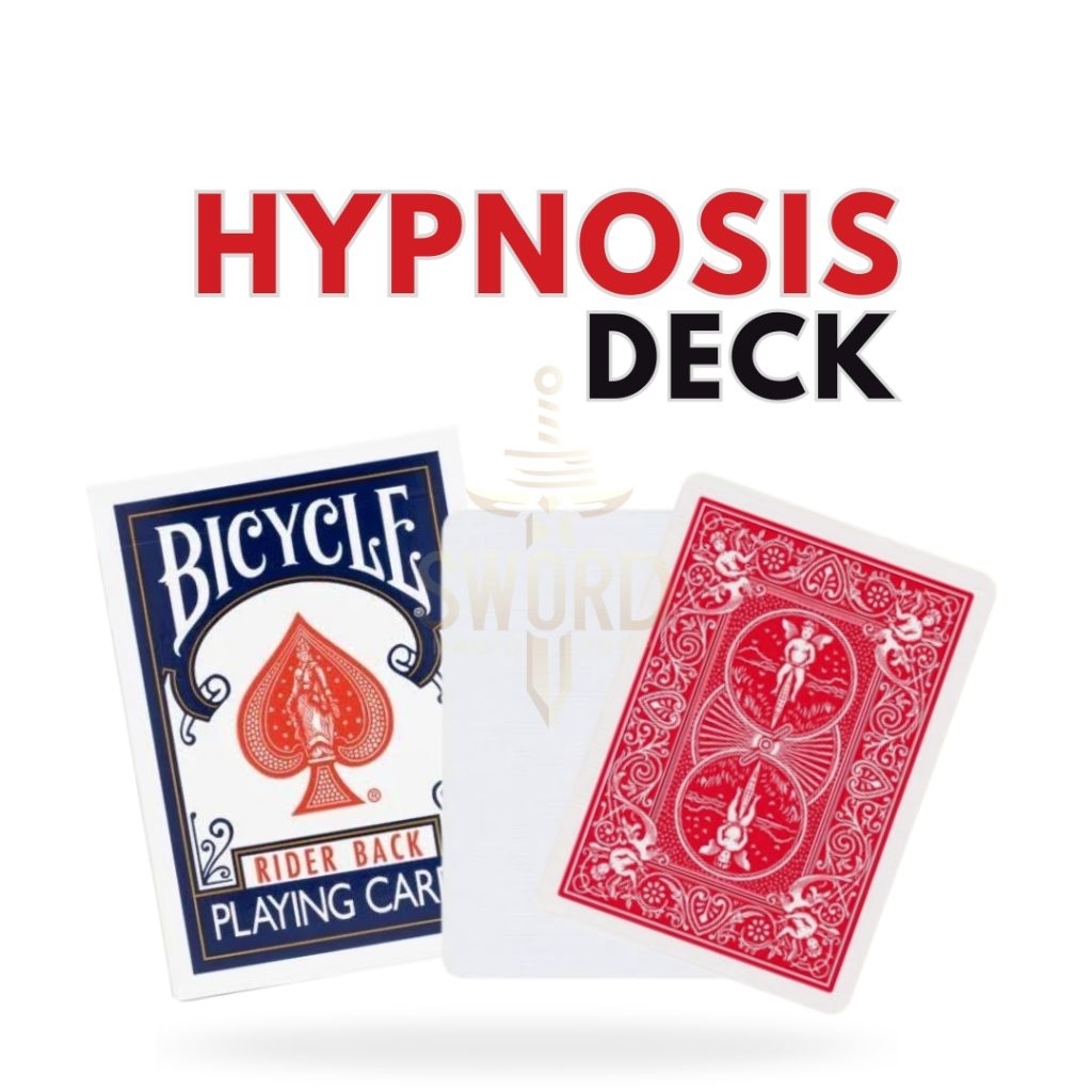 Sulap Hypnosis Deck - Blank to Card Deck - Mental Photograhy Deck - Bicycle Deck - Card Magic - Sula