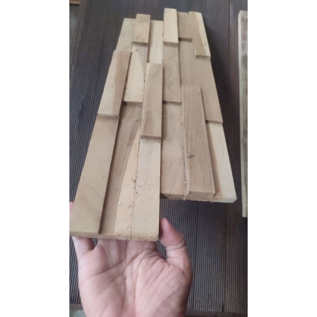 Wall Panel Kayu Jati  Dekorasi Hiasan Dinding Interior  Murah Elegan