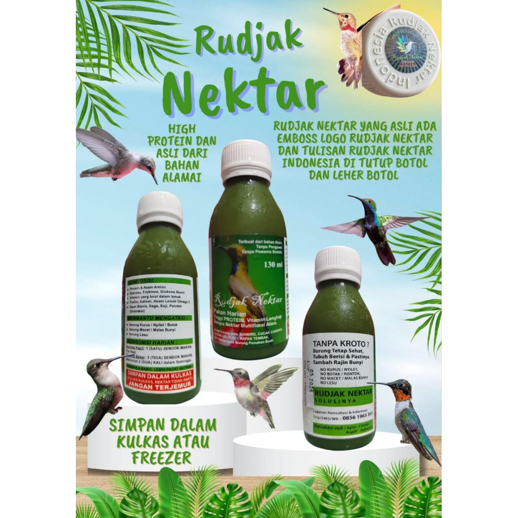 RUDJAK NEKTAR| RUJAK NEKTAR 130ML ORIGINAL PAKAN #KONIN#SOGON