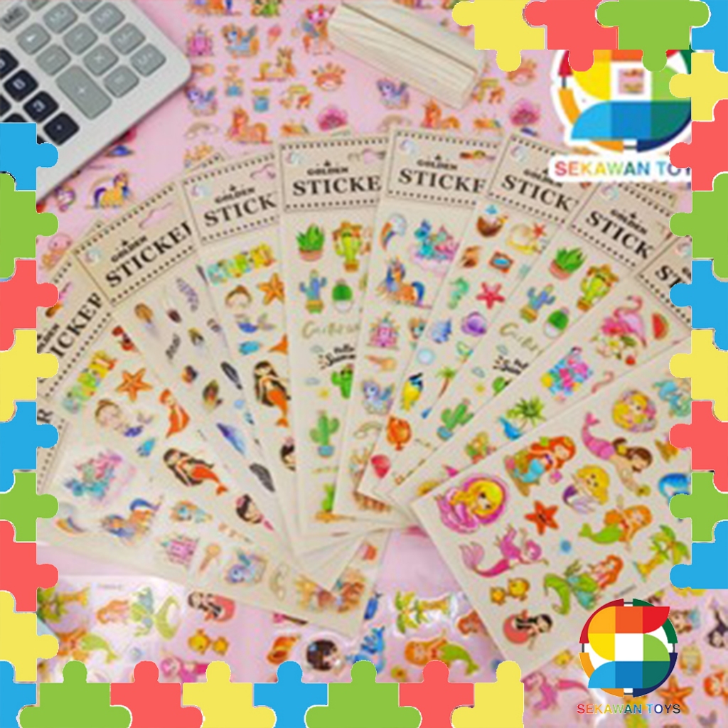 

Sticker Buku Asthetic Golden Stiker Asthetic Lucu Karakter 21915-1