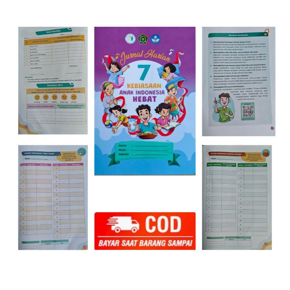 Buku Jurnal Harian 7 Kebiasaan Anak Indonesia Hebat