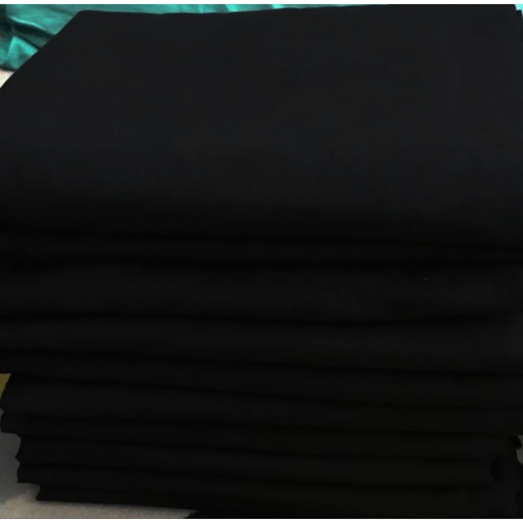 Kain Hitam Polos Meteran Lebar 240 Cm / Kain Background Foto / Kain Backdrop / Kain Penutup Booth