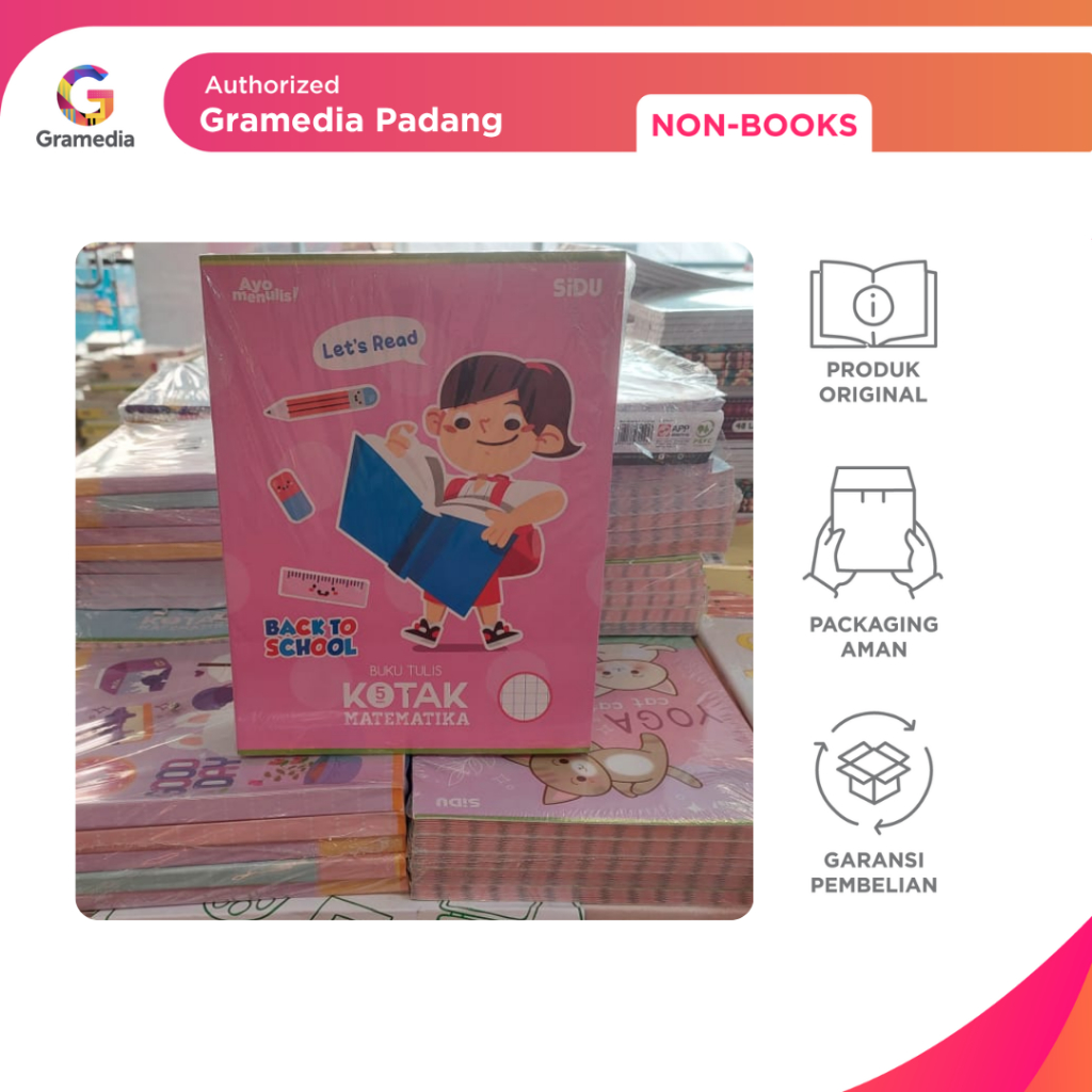 

Gramedia Padang - Buku Tulis Kotak Matematika SiDu 5mm 100 lembar 5 pcs