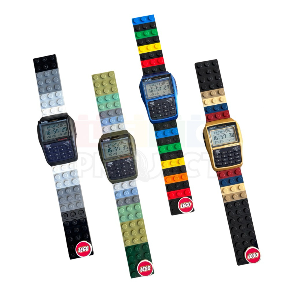 LEGO - Brick Watch / Jam Tangan dg Strap dari Brick LEGO (Kode: aPSI) - dikombinasikan dg Jam Tangan