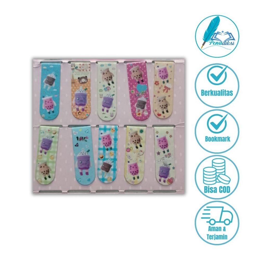 

Magnetic Bookmark Penanda Buku Minuman Harga satuan