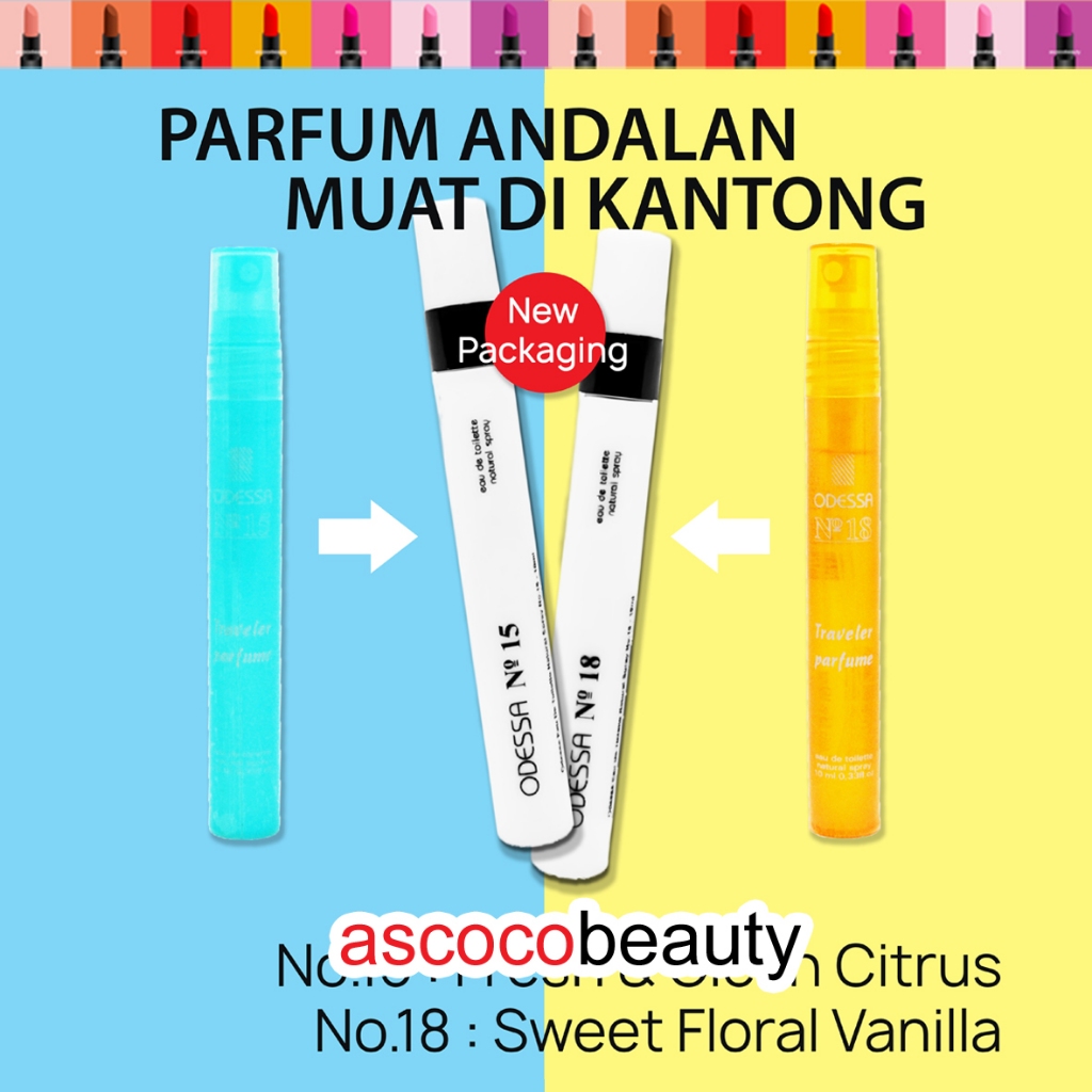 ODESSA Traveller Parfum EDT 10ml [Parfum Saku bentuk Pen] Traveler No. 15 18  *ascocobeauty*