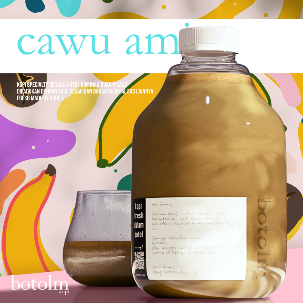 

Botolin Kopi Cawu Amis 1 Liter (1000ml) Minuman Specialty Coffee Latte Susu