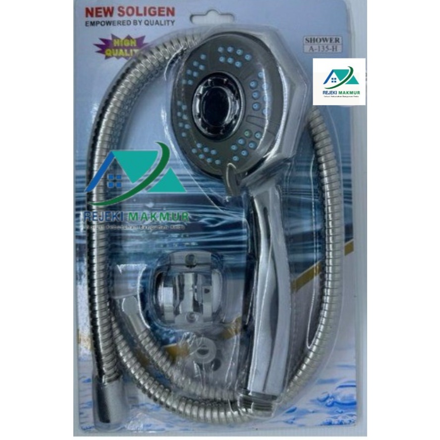TERBARU Handshower Mandi SOLIGEN Chrome A-135 / Hand Shower Mandi SOLIGEN A-135