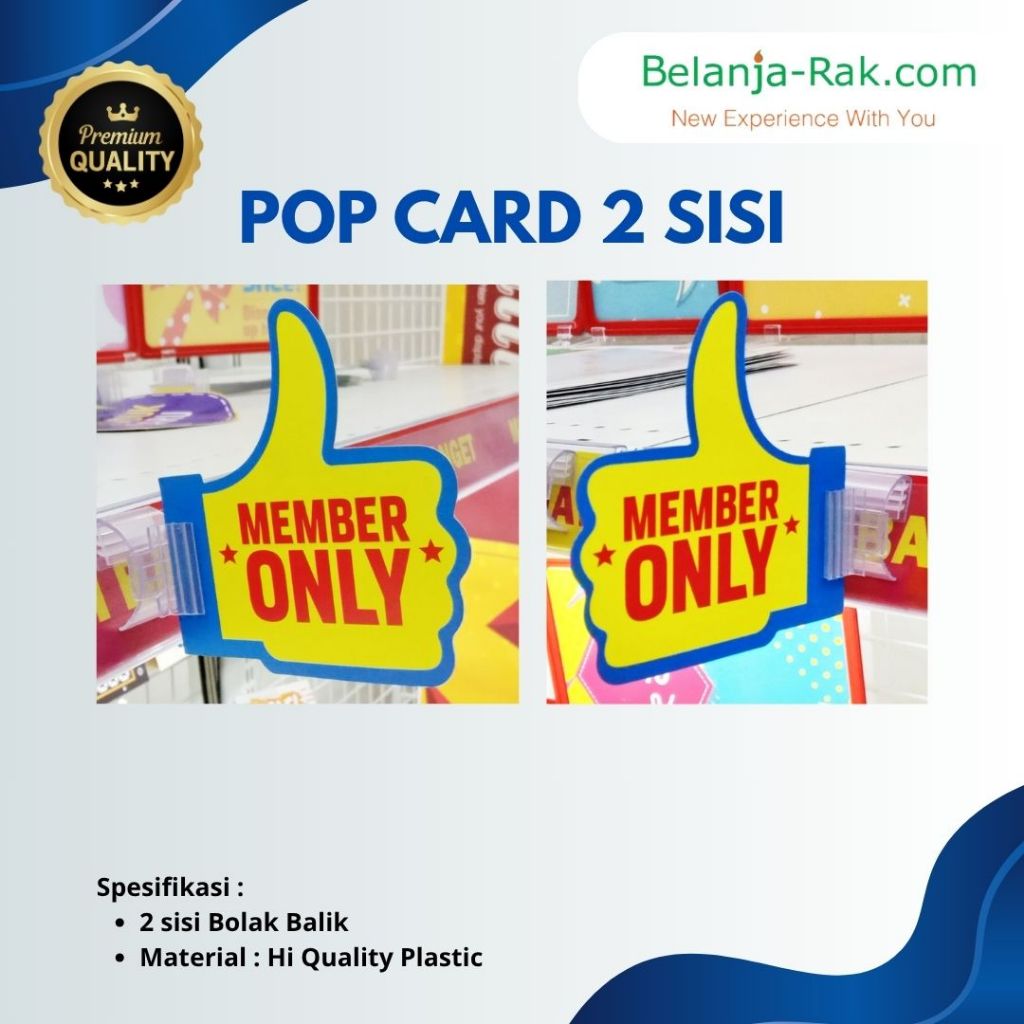 

Pop Card 2 Side MEMBER ONLY Promo Kertas 2 Sisi 1 Pack Isi 20pcs