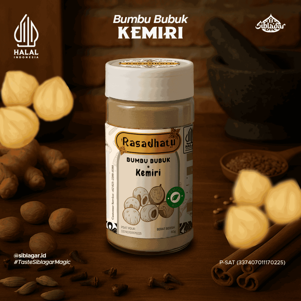 

KEMIRI BUBUK (Candlenut) SIBLAGAR 48 gram | Kemiri Premium Pilihan - Rempah (Spices) & Bumbu Dapur