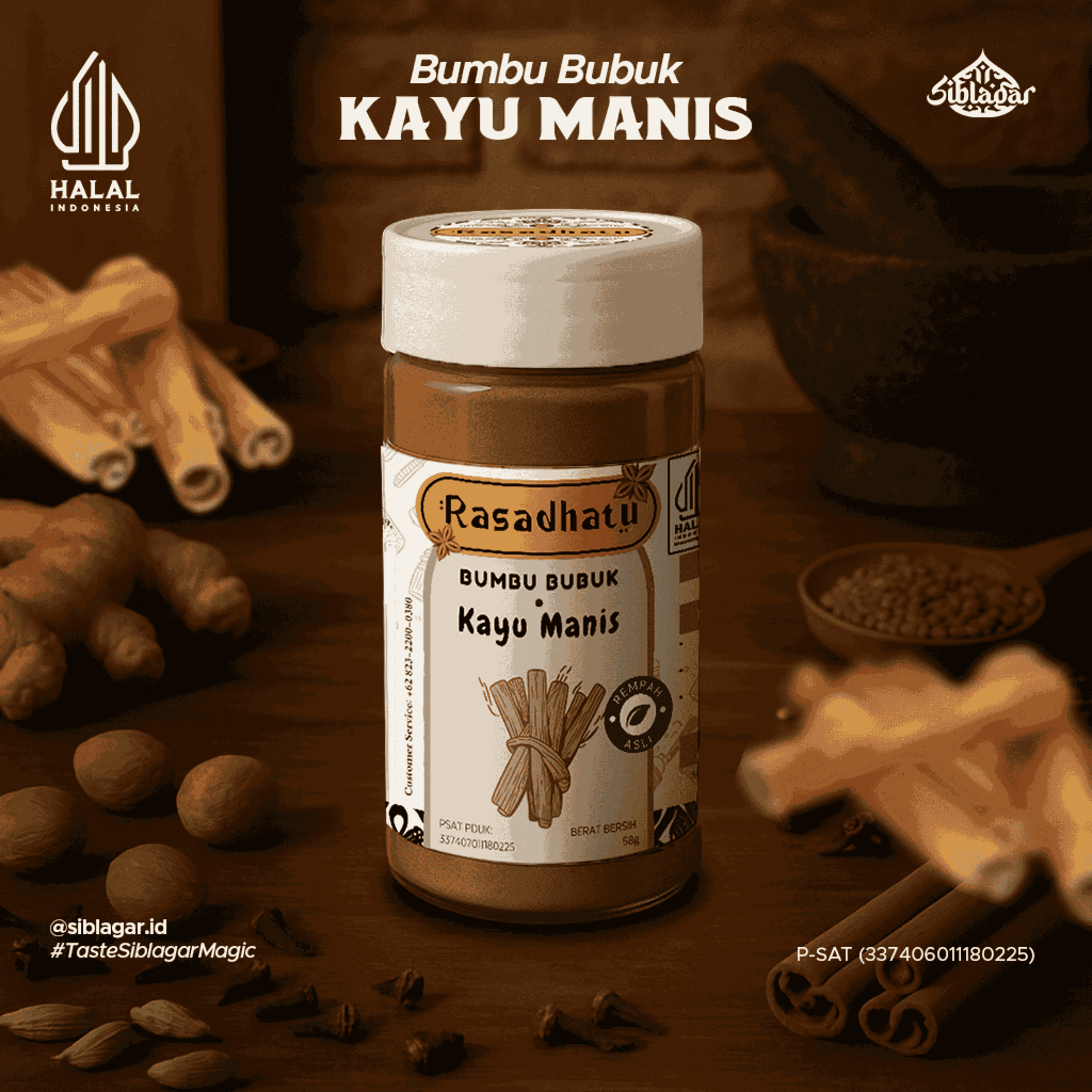 

KAYU MANIS BUBUK (Cinnamon) SIBLAGAR 58 gram | Kayu manis Premium Pilihan - Bumbu Dapur
