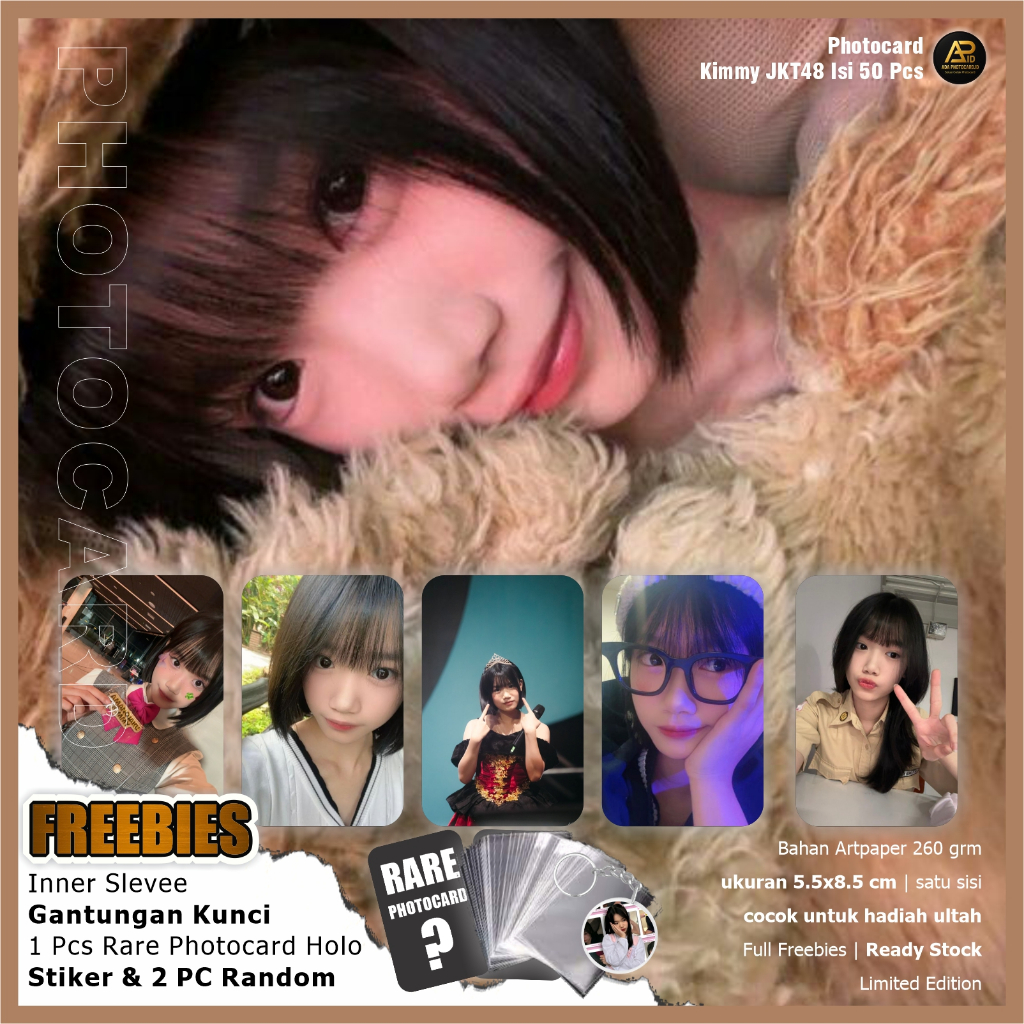 Photocard Kimmy Gen12 JKT48 (Victoria Kimberly) isi 50 Pcs Bonus Ganci, Rare Card, 2 PC random, Stik