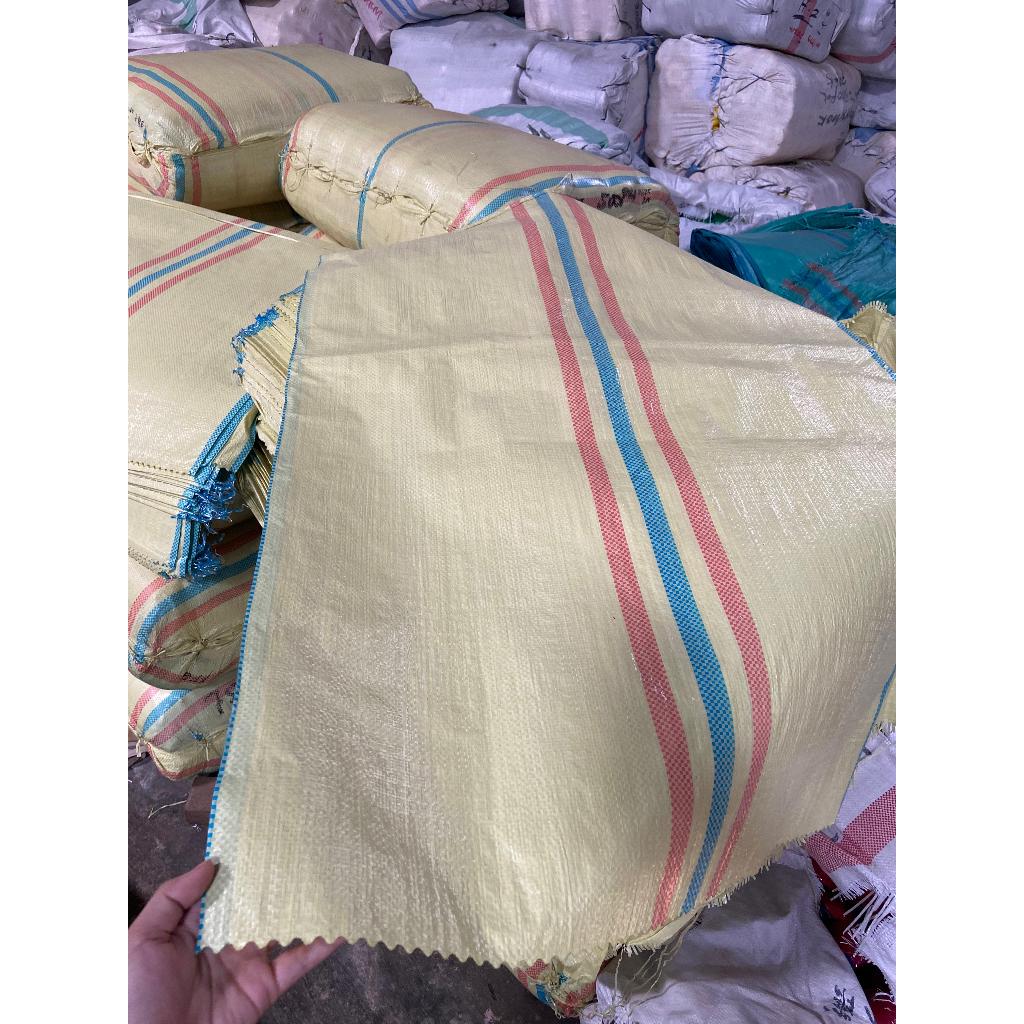 Karung Padi Baru 75 x 115/Karung Bagor Besar Ukuran 75 x 115/Karung Baru Cream 75 x 115