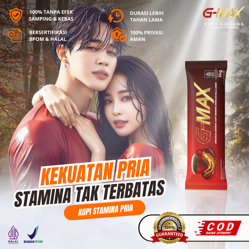

G-MAX Kopi Ginseng Stamina Pria Dewasa Kuat Tahan Lama 1 Sachet @30 Gram
