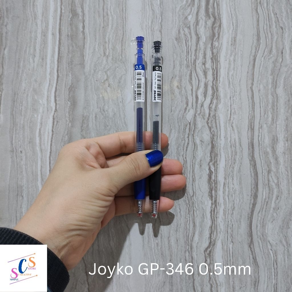 

JOYKO GEL PEN RETRACTABLE GP-346 / PENA CETEK TINTA HITAM DAN TINTA BIRU 0.5 MM