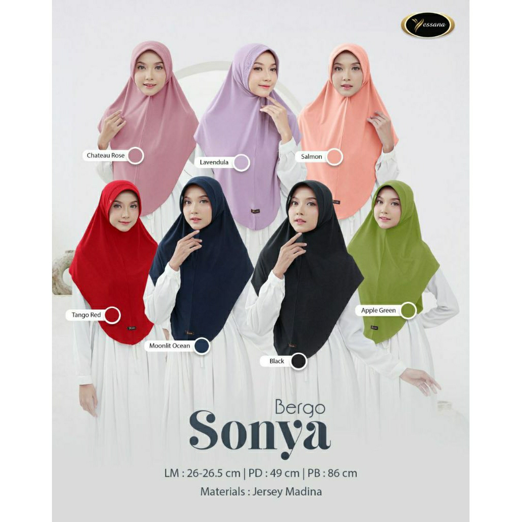 BERGO SONYA by YESSANA // HIJAB SIMPLE, BASIC, BEST SELLER