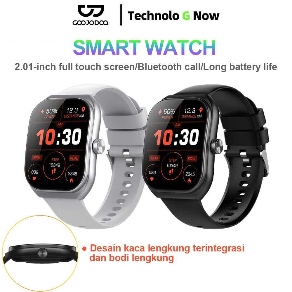 Goojodoq Curve Smart Watch New | IP68 Waterproof | 2.01-inch Curved IPS Screen | Bluetooth Call | Ru