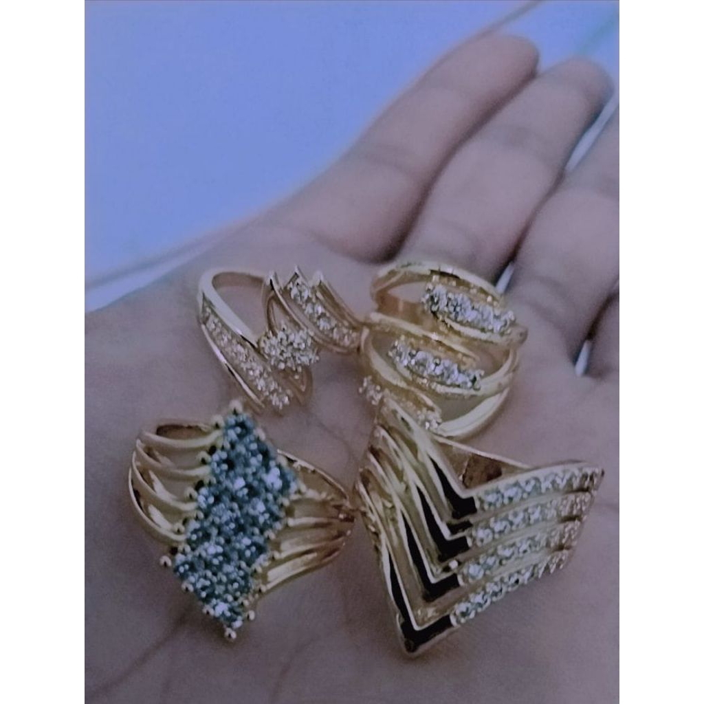 CINCIN TITANIUM WANITA DEWASA BAHAN KOIN ASLI LOGAM 91