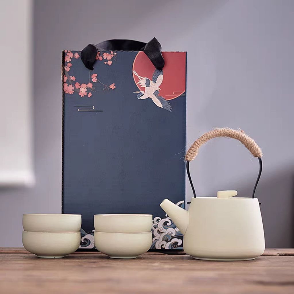 Set teh Kung Fu Jepang, teko keramik rumah tangga,