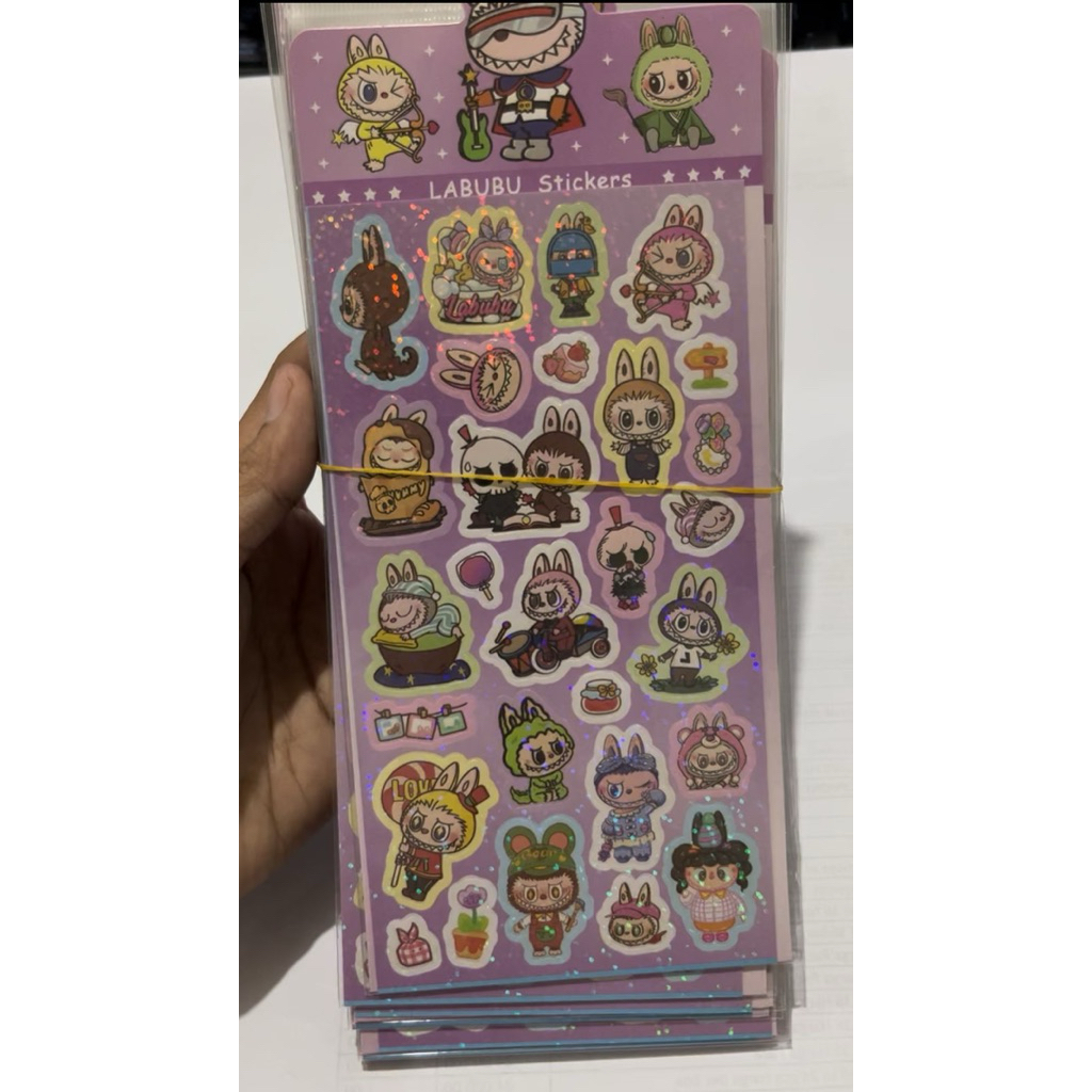 

20 pcs stiker biasa labubu tidak timbul