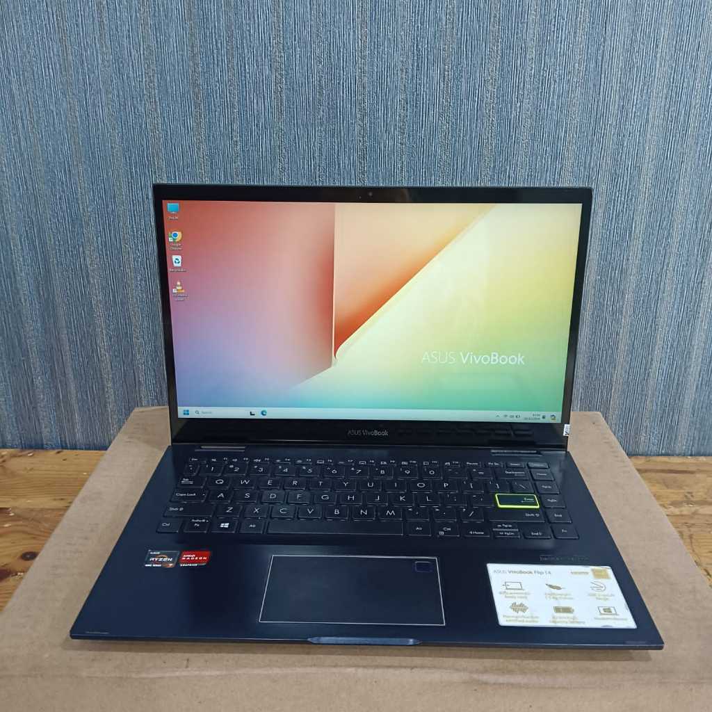 READYSTOCK Laptop Asus Vivobook Flip 14 TP201A, #TC, Amd Ryzen 7 - 4700U, 8/512GB, Black Dop